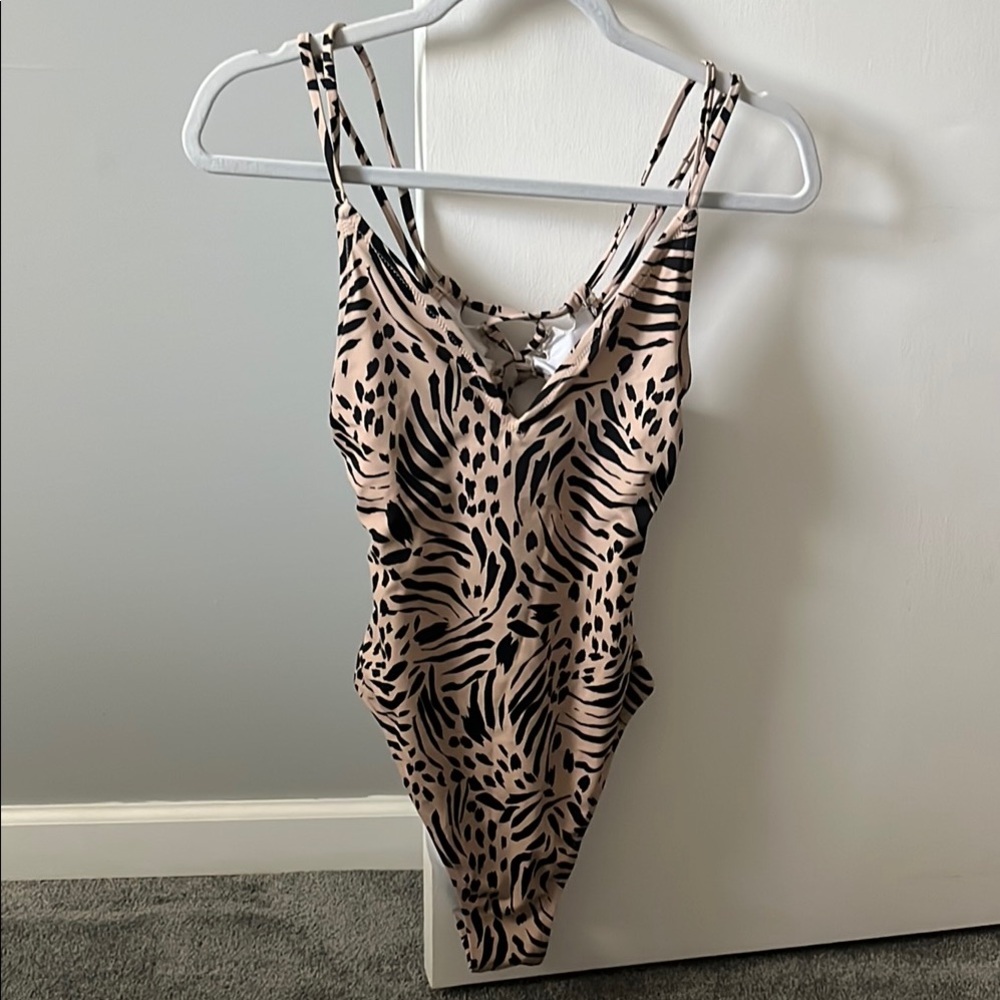 Kona Sol Animal Print One-Piece Swimsuit